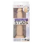 Vibreeriv ja liikuv silikoonist stud dildo – nahavärv — Foto 2