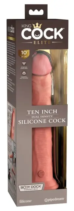 King Cock Elite анатомический дилдо с двойной плотностью – 26.7 см (10.5″) – телесный