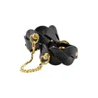 Guilty Pleasure Astral Braided Ankle Cuffs – potīšu aproces – vegāniskā āda – zelts — Foto 4