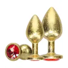 Milan Collection Metal Anal Plug Set – 7 - 10 cm – Gold — Photo 6