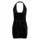 Guilty Pleasure Helix Halter Dress – Datex halter-kleit sügava dekolteega ja kuldse esipoolse tõmblukuga – must – Suurus: S — Foto 4