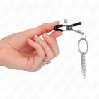 KINK регулируемые зажимы для сосков с кольцом и цепочкой серебряные 6 см — Фото 4