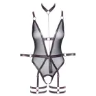 Cottelli BONDAGE keharihm eemaldatavate rihmade ja kaelarihmaga – must/lilla – XL — Foto 11