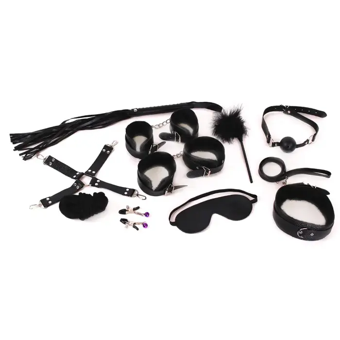 BDSM Fantasy Kit bondage set – 11 pcs – black