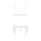 3-Piece Lingerie Set with Garter Belt – White – L/XL — Photo 2