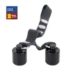 Mister B Red Leather Ballstretcher Adjustable Double – Black — Photo 1
