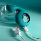 Evolved Thumbs Up divu motoru vibrators – 4.5 cm (1.75″) – tirkīza — Foto 4