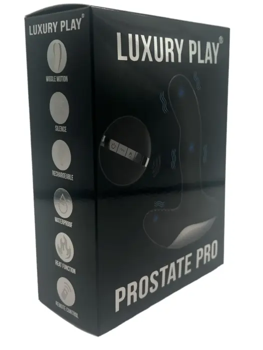 Luxury Play Prostate Stimulator – Silicone USB Massager – 7 Function – Pulsator – Heating – Black Photo