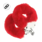 Heavy-duty Fluffy Handcuffs – Red — Photo 2