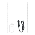 Vibrating and Thrusting Silicone Tri O Cockring with Prostate Stimulator - Black — Photo 6