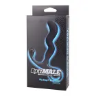 OptiMALE Zig Zag – silikoonist eesnäärmemassaator rõngaga – must – 11,4 cm — Foto 3