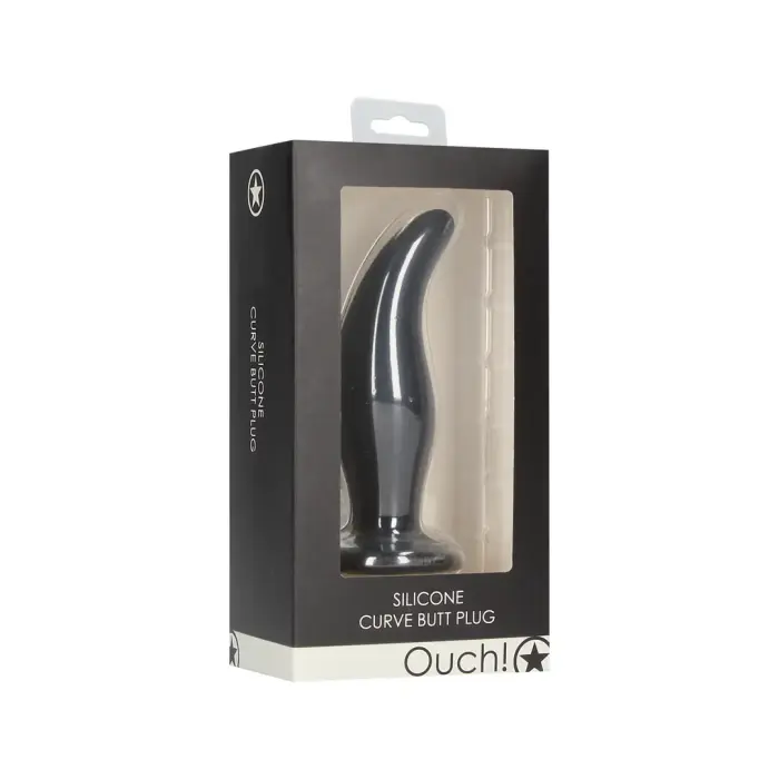 Изогнутая анальная пробка – 18 cm (7.1″) – Черная