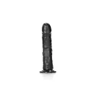 Išlenktas realistiškas dildo su siurbtuku – 22.5 cm (9″) – Juodas Photo