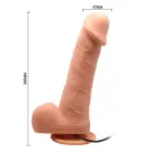 BAILE- BARBARA Ken vibruojantis dildo – 19.8 cm (7.8″) – kūno spalva — Nuotrauka 7