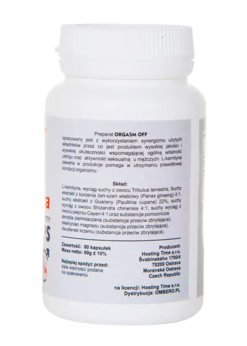 Orgasm Off aiztures uztura bagātinātājs – 80 kapsulas Foto 2