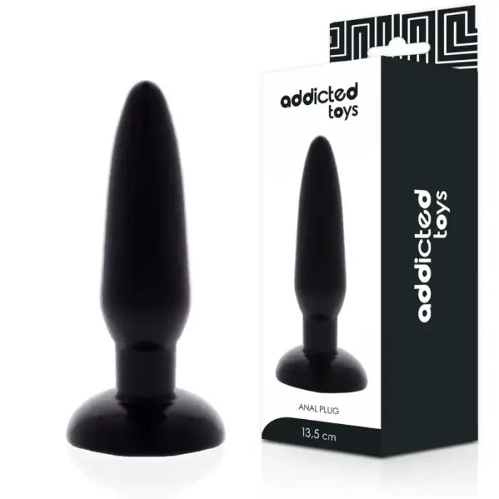 Addicted Toys TPR intymus analinis kištukas – 13.5 cm (5.3″) – Juodas