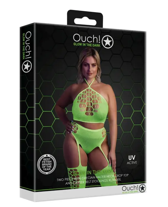 Two Piece with Crop Top and Stockings  XL/XXXXL Foto 3