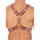 Z Series Scottish dirbtinės odos petnešos – raudonos – L/XL — Nuotrauka 3