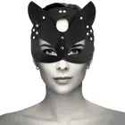 Coquette Chic Desire Vegan Leather Mask with Bunny Ears - Elegant Black — Foto 2