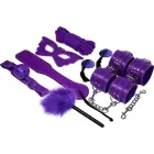 Experience Purple Series бондажный набор – 8 предметов – сиреневая искусственная кожа — Фото 3
