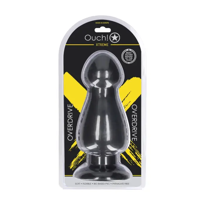 Overdrive anālais spraudnis ar piesūcekni – 23.5 cm (9.2″) – Melns