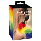 Fluffy Tail Rainbow dildo – 42 cm – Multicolored Photo