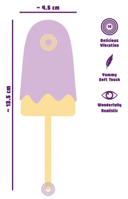 Vibrējošs Popsicle – 13.5 cm (5.3″) – rozā Foto 10