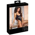 Abierta Fina Wetlook Bodysuit with Strappy Details – Black – S — Photo 1