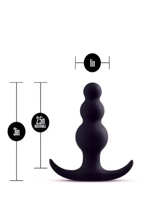 Anal Adventures Platinum su karoliukais analinis kištukas – 7.6 cm (3″) Photo