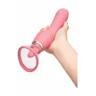 Le Wand Lick 3-в-1 двусторонний вибратор с лижущим язычком – двусторонний вибратор – силикон – G-точка + язычок – розовый — Фото 4