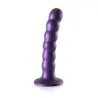 Beaded G-Spot Dildo with Suction Cup – 13 cm (5″) – Purple — Photo 2