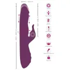 Javida 3F Thrusting Rabbit Vibrator – 25 cm – Pink — Photo 12