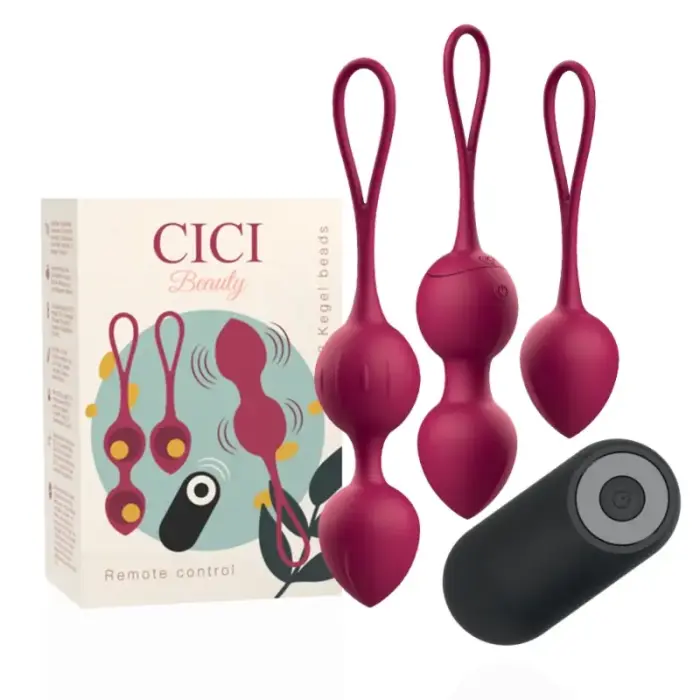 CICI Beauty Premium силиконовый набор для тренировки мышц тазового дна вибрирующий с пультом