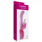 G Tongue Rabbit Vibrator – 14 cm (5.5″) – Pink — Photo 1