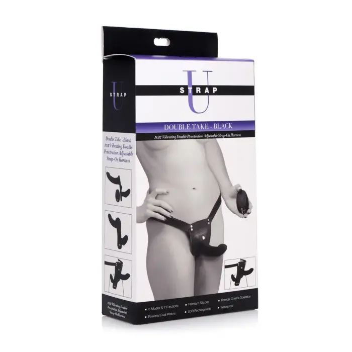 SU Double Take Penetration Strap-On Harness – Black