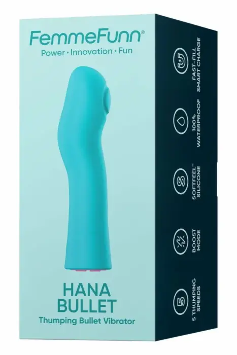 Вибратор HANA Thumping Bullet – 12.7 cm (5″) – бирюзовый