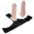 Baile Jessica strap-on komplekts ar 2 dildo – miesas krāsa Foto 3