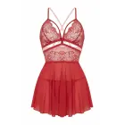Christine Pandora – lace babydoll with flared skirt – adjustable thin straps – red – S/M — Photo 4