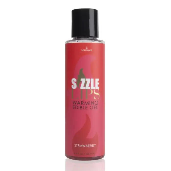 Sensuva Sizzle Lips съедобный согревающий гель со вкусом клубники – 125 мл