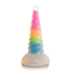 UniGlow - pimedas helendav vikerkaarevärviline dildo – 20 cm (7.7″) — Foto 5