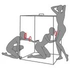 Secret Dome Scandale BDSM rotaļu kaste – melna un sarkana Foto 14