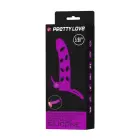 PRETTY LOVE – vibruojanti varpos rankovė su sėklidžių juosta – 17 cm – juoda — Nuotrauka 6