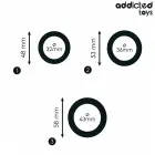 Addicted Toys Silicone Support Ring Set Model 1 – 3 Sizes – Black — Photo 4