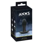 ANOS Vibrating Butt Plug – 8.9 cm – Black — Photo 1