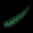 Stikla izliekts dildo - tumsā spīdošs — Foto 8