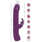 Javida 2 funkcijų triušio vibratorius – 23.7 cm (9.3″) – rožinis — Nuotrauka 12