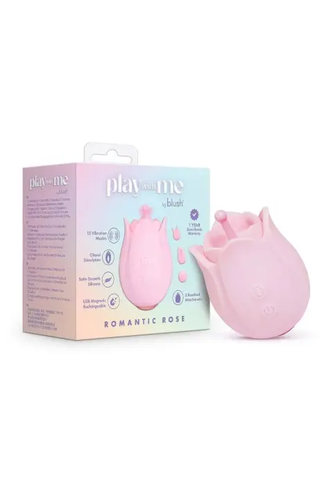 PLAY WITH ME Romantic Rose vibrators – 8.3 cm (3.25″) – rozā