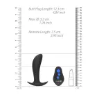 E-Stim Vibrating Anal Plug with Remote Control – 12 cm – Black — Photo 7