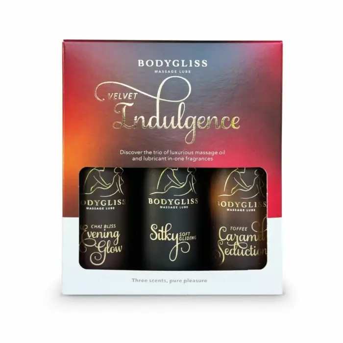 BodyGliss Travel Edition Velvet Indulgence 3-pack lubrikantu komplekts – 3x30 ml