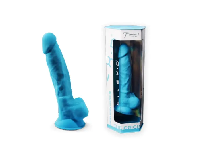 Model 1 Realistlik dildo – 18 cm (7″) – Sinine